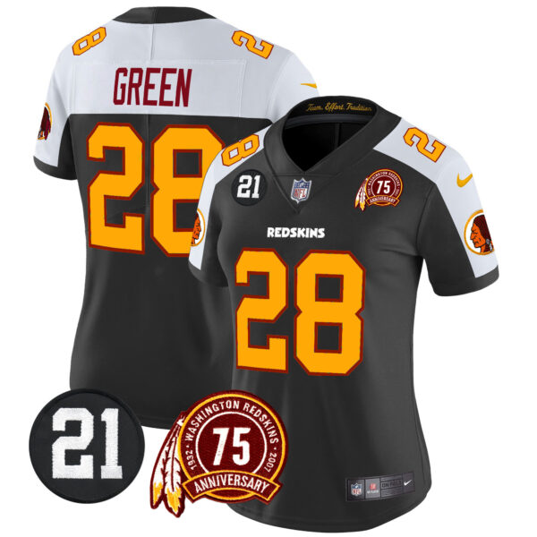 Women's Washington Redskins 75th & Sean Taylor Patch Vapor Limited Jersey - All Stitched - Image 15