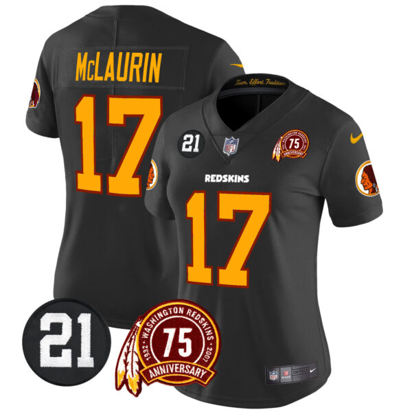 Women's Washington Redskins 75th & Sean Taylor Patch Vapor Limited Jersey - All Stitched - Image 22