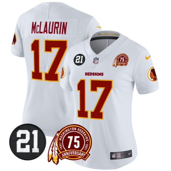 Women's Washington Redskins 75th & Sean Taylor Patch Vapor Limited Jersey - All Stitched - Image 38