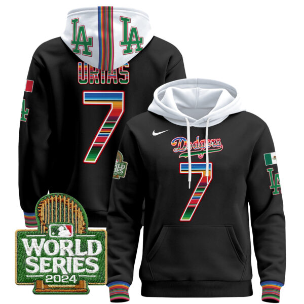 Men's Dodgers Mexico 2024 World Series Pullover Hoodie - All Stitched - Image 26