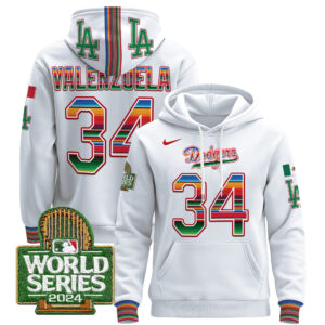 Men's Dodgers Mexico 2024 World Series Pullover Hoodie - All Stitched