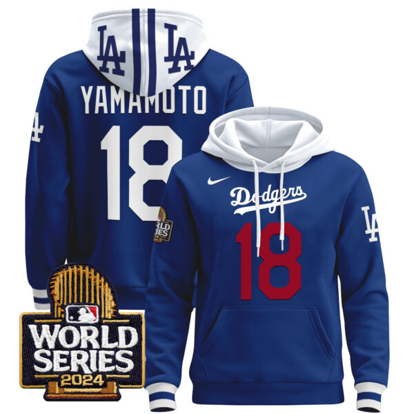 Men's Dodgers 2024 World Series Pullover Hoodie - All Stitched - Image 15