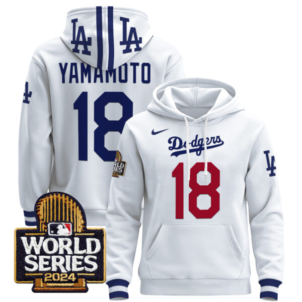 Men's Dodgers 2024 World Series Pullover Hoodie - All Stitched - Image 7