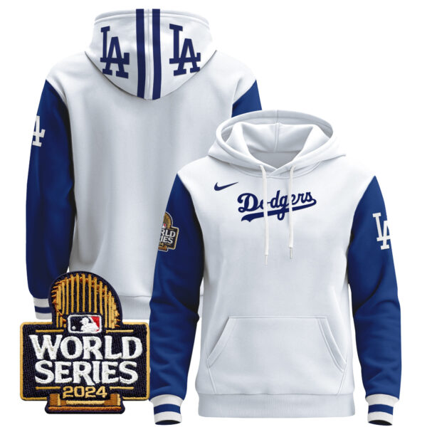 Men's Dodgers 2024 World Series Pullover Hoodie - All Stitched - Image 32
