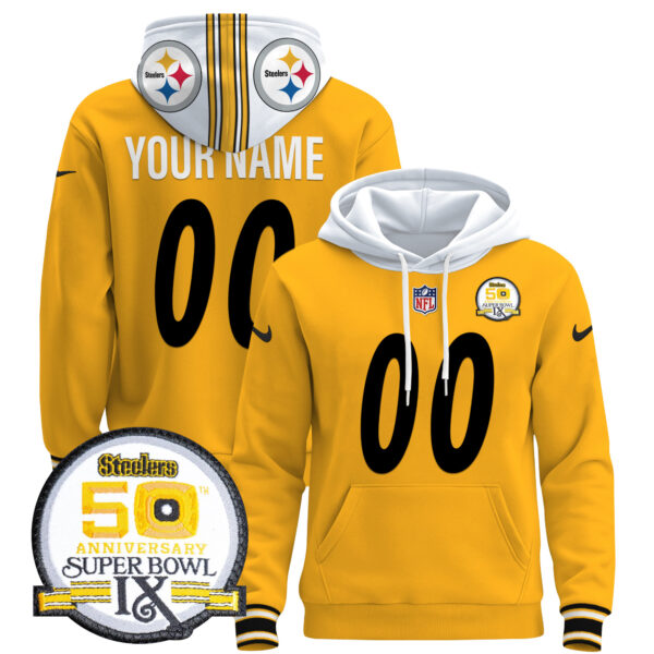 Steelers 2024 Custom Pullover Hoodie - All Stitched - Image 4