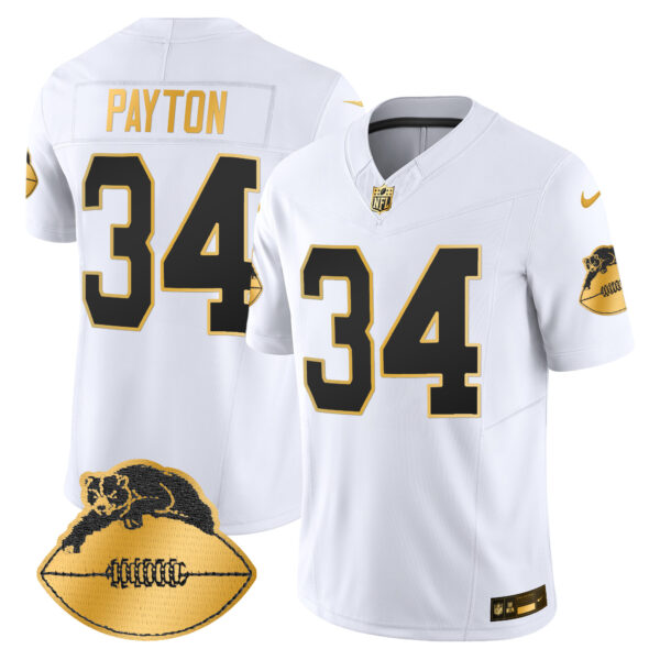 Men's Chicago Bears Throwback Gold Vapor Limited Jersey - All Stitched - Image 13