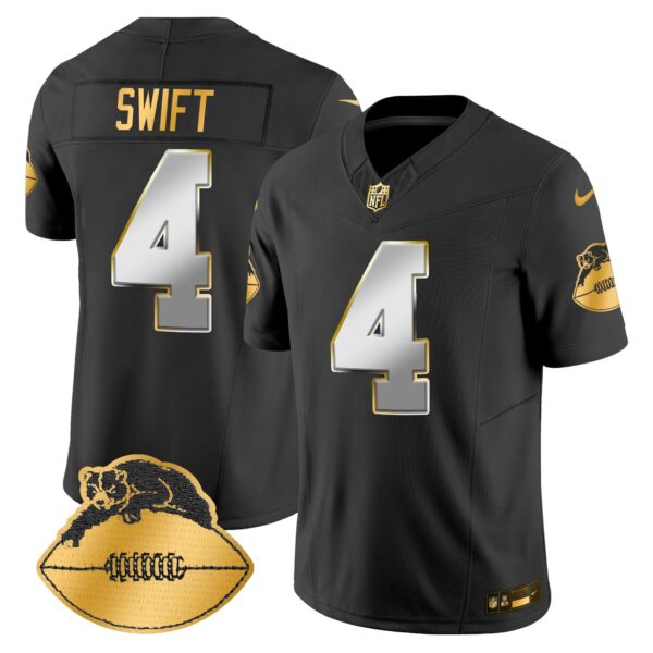 Men's Chicago Bears Throwback Gold Vapor Limited Jersey - All Stitched - Image 24