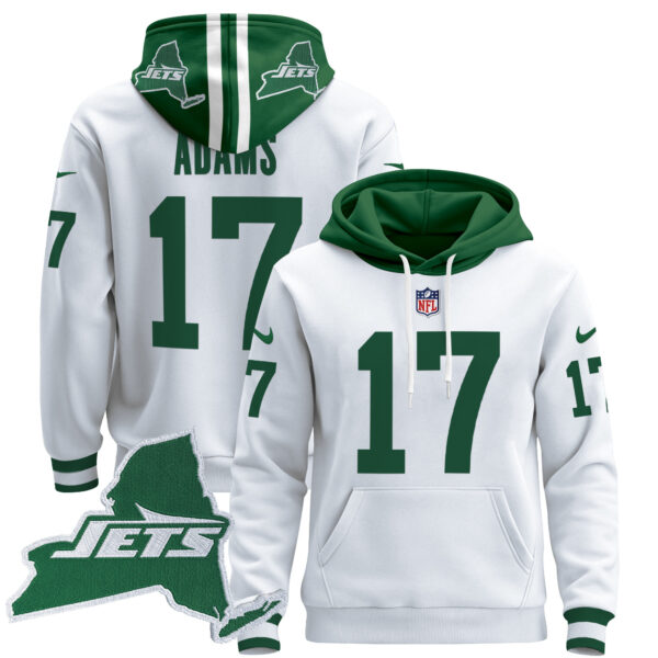 Men's New York Jets Home 2024 Pullover Hoodie - All Stitched - Image 9