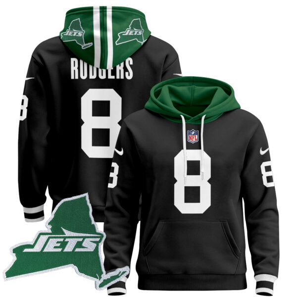 Men's New York Jets Home 2024 Pullover Hoodie - All Stitched - Image 15