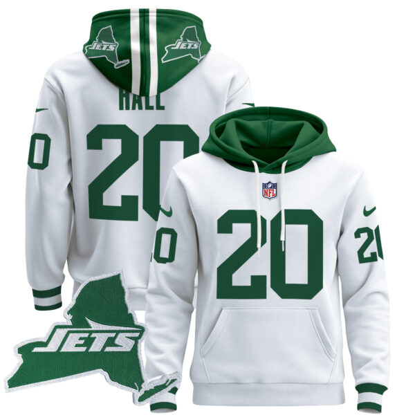 Men's New York Jets Home 2024 Pullover Hoodie - All Stitched - Image 10