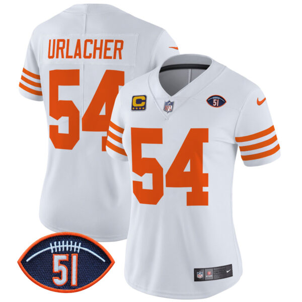 Women's Chicago Bears Dick Butkus Patch Throwback Vapor Limited Jersey - All Stitched - Image 25