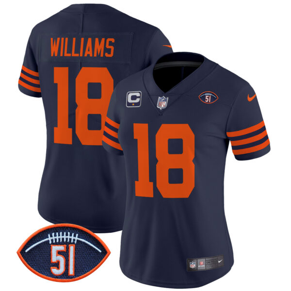 Women's Chicago Bears Dick Butkus Patch Throwback Vapor Limited Jersey - All Stitched - Image 15