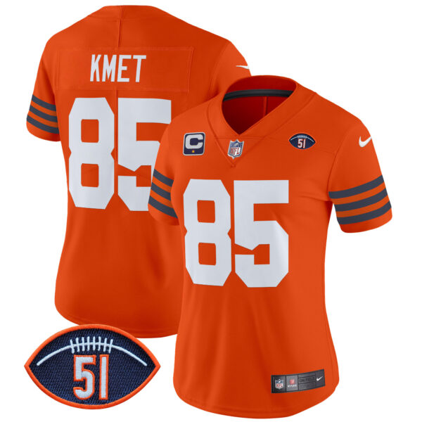 Women's Chicago Bears Dick Butkus Patch Throwback Vapor Limited Jersey - All Stitched - Image 35