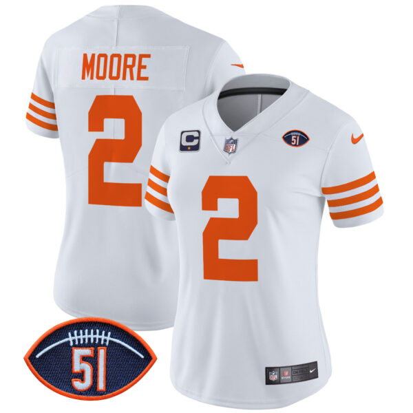 Women's Chicago Bears Dick Butkus Patch Throwback Vapor Limited Jersey - All Stitched - Image 26