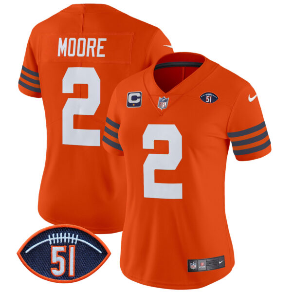 Women's Chicago Bears Dick Butkus Patch Throwback Vapor Limited Jersey - All Stitched - Image 33
