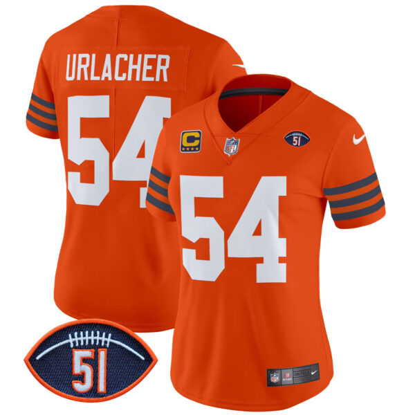 Women's Chicago Bears Dick Butkus Patch Throwback Vapor Limited Jersey - All Stitched - Image 32