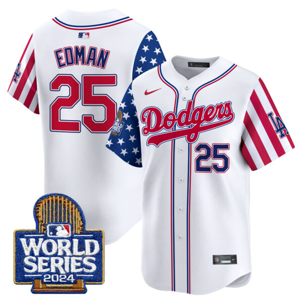 Men's Dodgers American Style 2024 World Series Vapor Premier Limited Jersey - All Stitched - Image 8