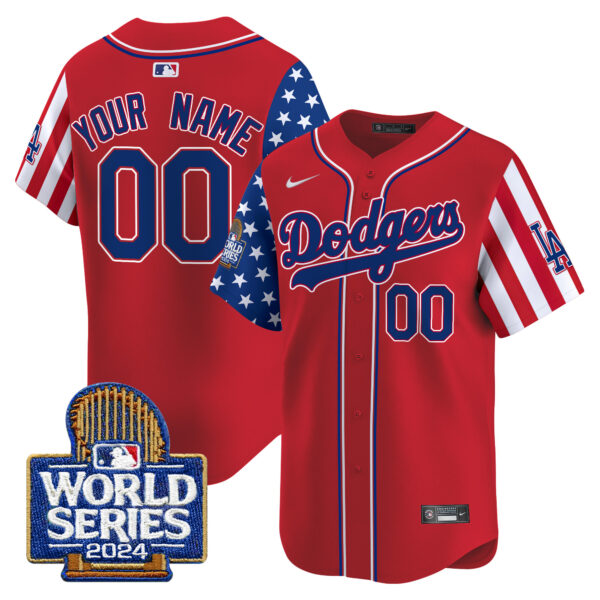 Dodgers American Style 2024 World Series Vapor Premier Limited Custom Jersey - All Stitched - Image 2