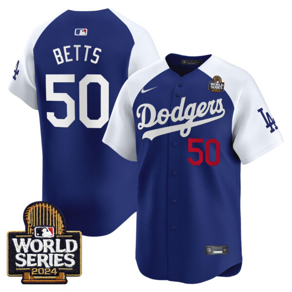 Men's Dodgers 2024 World Series Vapor Premier Limited Jersey V2 - All Stitched - Image 37