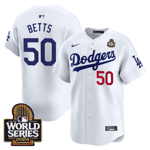 Men's Dodgers 2024 World Series Vapor Premier Limited Jersey V2 - All Stitched - Image 4