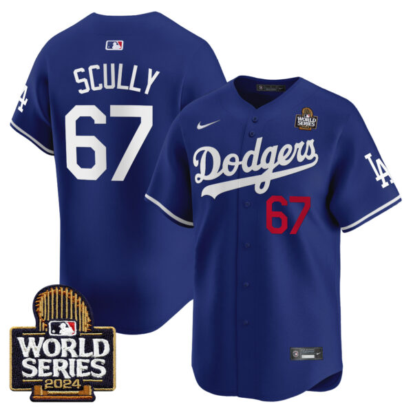 Men's Dodgers 2024 World Series Vapor Premier Limited Jersey V2 - All Stitched - Image 16