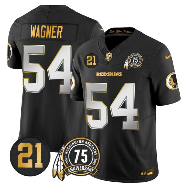 Men's Washington Redskins 75th & Sean Taylor Patch Gold Vapor Limited Jersey - All Stitched - Image 29