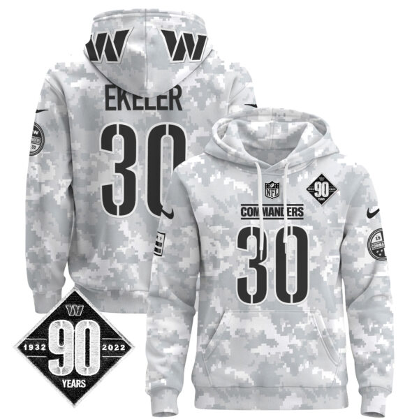 Washington Commanders 2024 Salute to Service Pullover Hoodie - All Stitched - Image 3