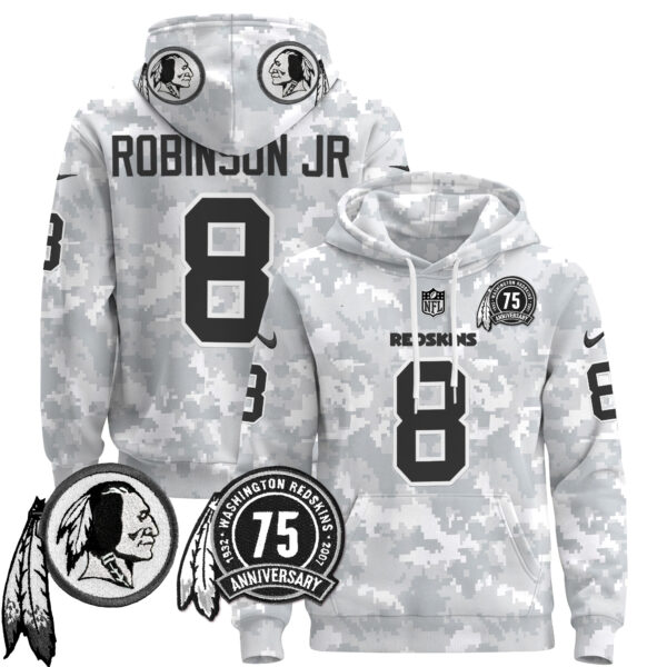 Washington Redskins 2024 Salute to Service Pullover Hoodie - All Stitched - Image 2