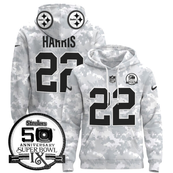 Steelers 2024 Salute to Service Pullover Hoodie - All Stitched - Image 4