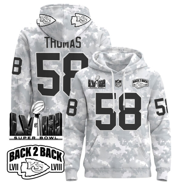 Kansas City Chiefs 2024 Salute to Service Pullover Hoodie - All Stitched - Image 3
