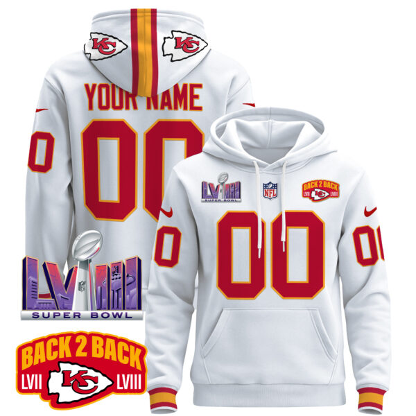 Kansas City Chiefs 2024 Custom Pullover Hoodie - All Stitched - Image 2
