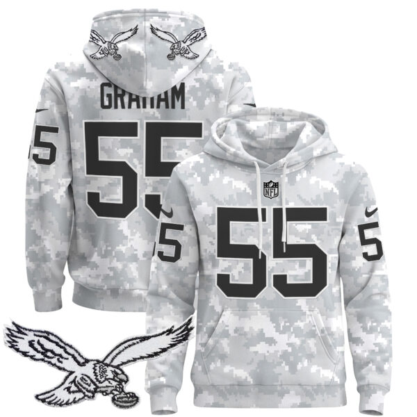 Philadelphia Eagles 2024 Salute to Service Pullover Hoodie - All Stitched - Image 7