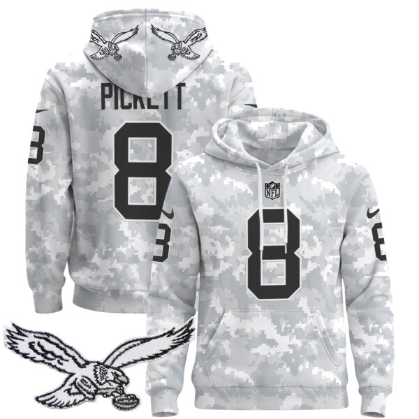 Philadelphia Eagles 2024 Salute to Service Pullover Hoodie - All Stitched - Image 2