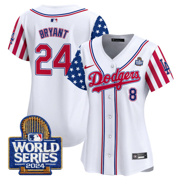 Women's Dodgers American Style 2024 World Series Vapor Premier Limited Jersey V2 - All Stitched - Image 4