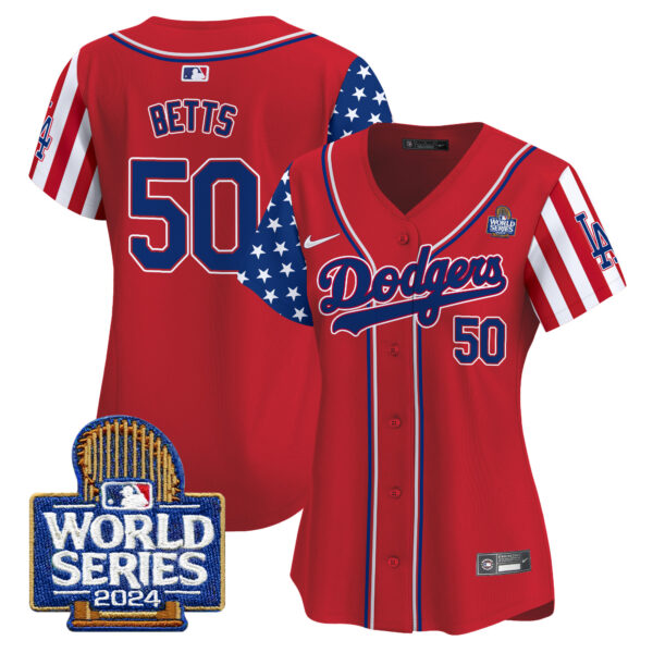 Women's Dodgers American Style 2024 World Series Vapor Premier Limited Jersey V2 - All Stitched - Image 14