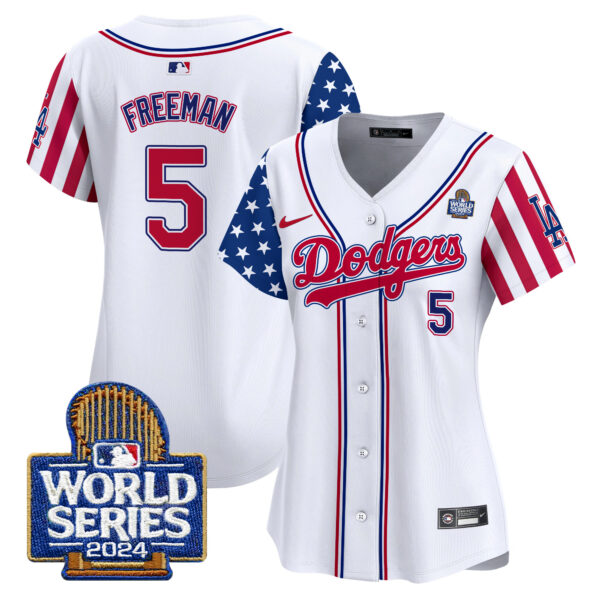 Women's Dodgers American Style 2024 World Series Vapor Premier Limited Jersey V2 - All Stitched - Image 2