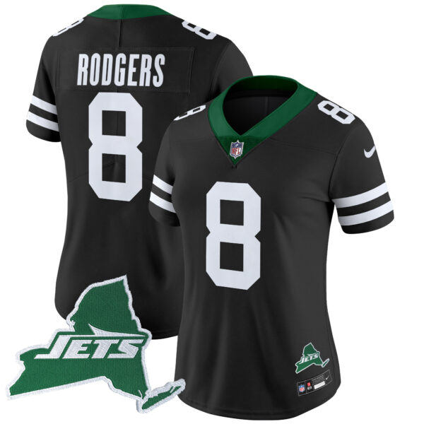 Women's New York Jets Home Patch Vapor Legacy Limited Jersey - All Stitched - Image 36