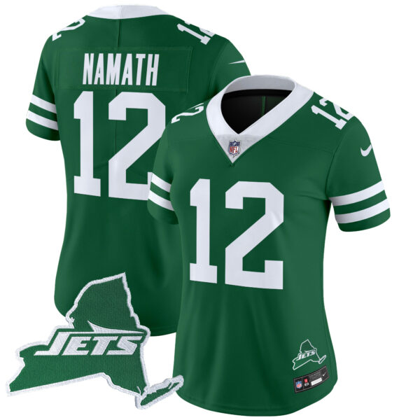 Women's New York Jets Home Patch Vapor Legacy Limited Jersey - All Stitched - Image 27