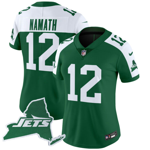 Women's New York Jets Home Patch Vapor Legacy Limited Jersey - All Stitched - Image 13