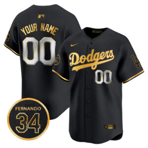 Dodgers Fernando Valenzuela Memorial Patch Vapor Premier Limited Custom Jersey - All Stitched