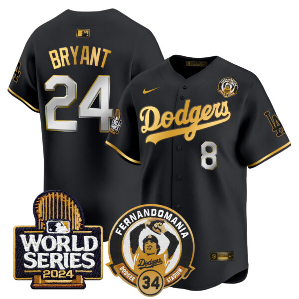 Men's Dodgers Fernando Valenzuela & 2024 World Series Patch Vapor Premier Limited Jersey V3 - All Stitched - Image 45