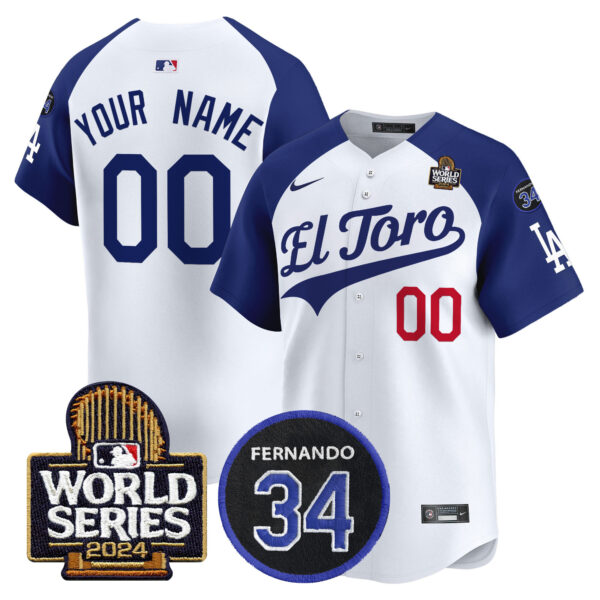 Dodgers El Toro 2024 World Series Patch Vapor Premier Limited Custom Jersey - All Stitched - Image 3