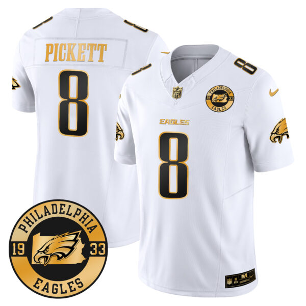Men's Eagles 2024 Gold Vapor Limited Jersey - Est. 1933 Patch - All Stitched - Image 10