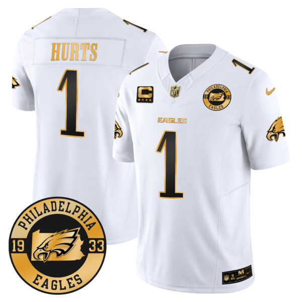 Men's Eagles 2024 Gold Vapor Limited Jersey - Est. 1933 Patch - All Stitched - Image 11