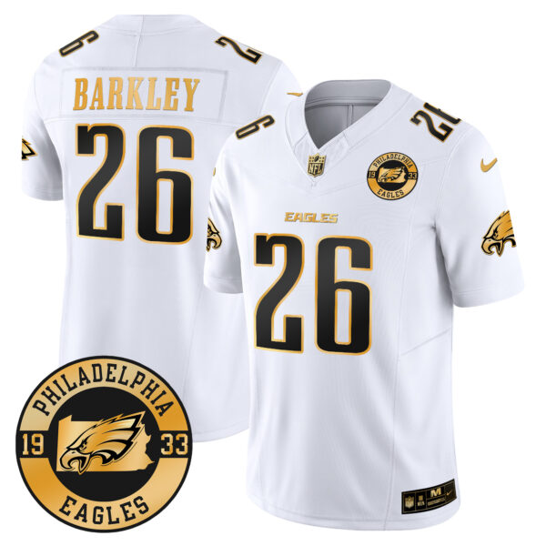 Men's Eagles 2024 Gold Vapor Limited Jersey - Est. 1933 Patch - All Stitched - Image 9