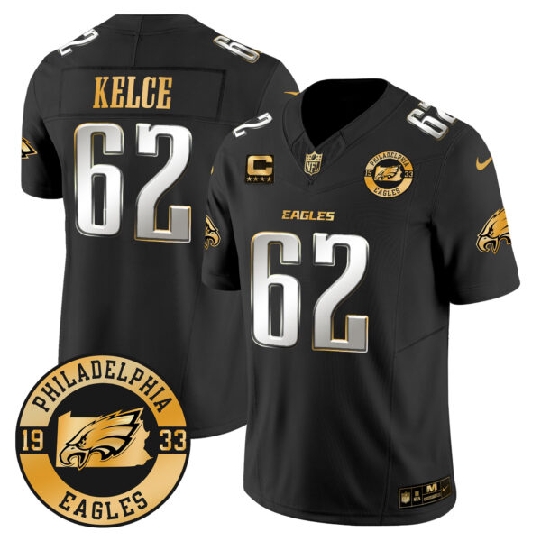 Men's Eagles 2024 Gold Vapor Limited Jersey - Est. 1933 Patch - All Stitched - Image 28