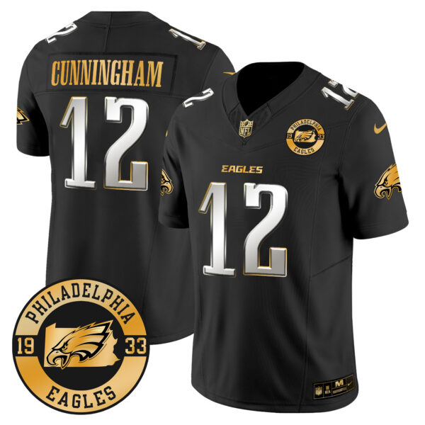Men's Eagles 2024 Gold Vapor Limited Jersey - Est. 1933 Patch - All Stitched - Image 30