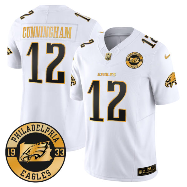 Men's Eagles 2024 Gold Vapor Limited Jersey - Est. 1933 Patch - All Stitched - Image 14