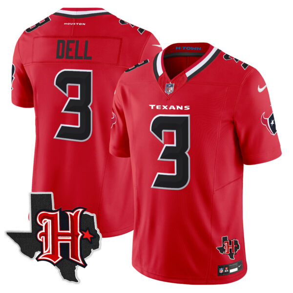 Men's Houston Texans 2024 Texas Patch Vapor Limited Jersey V5 - All Stitched - Image 28