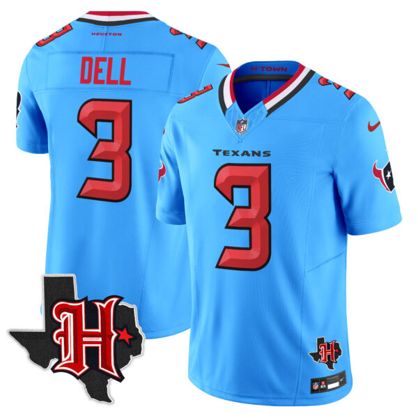 Men's Houston Texans 2024 Texas Patch Vapor Limited Jersey V5 - All Stitched - Image 36